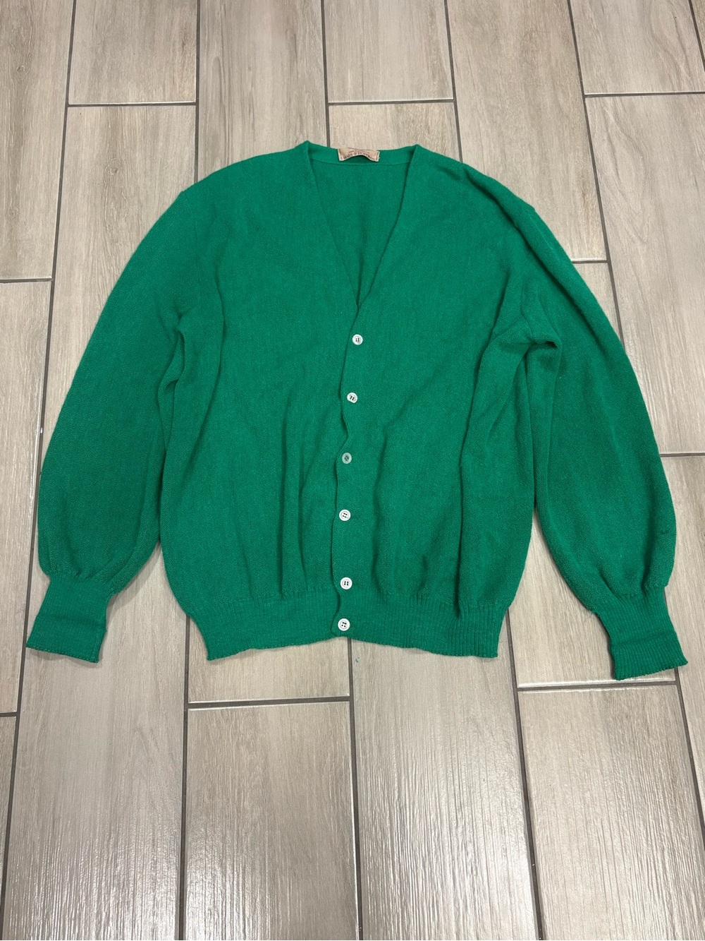 Lemmermayer Maus & Hoffman 100% Alpaca Knit Cardigan Green size L
